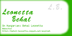 leonetta behal business card